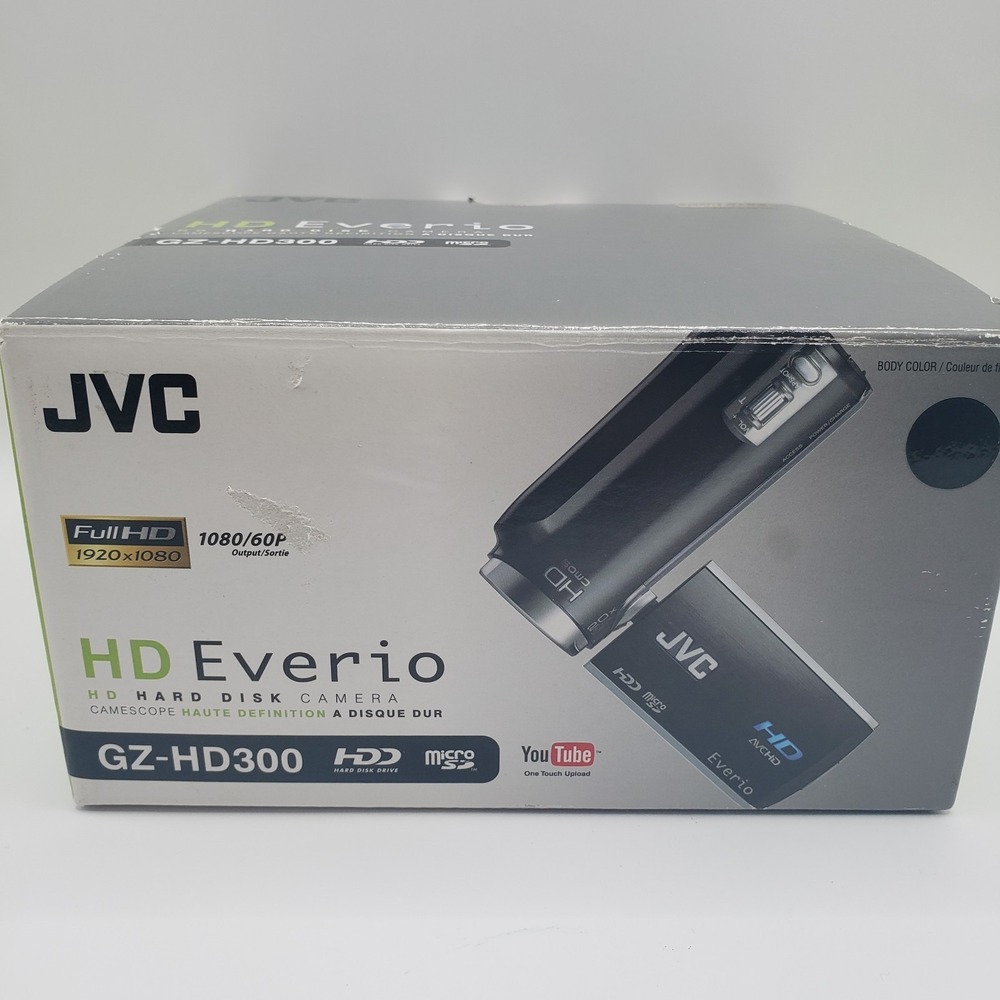 JVC Everio GZ-HD300 HD Camcorder HDD High Definition Digital Video Camera Black